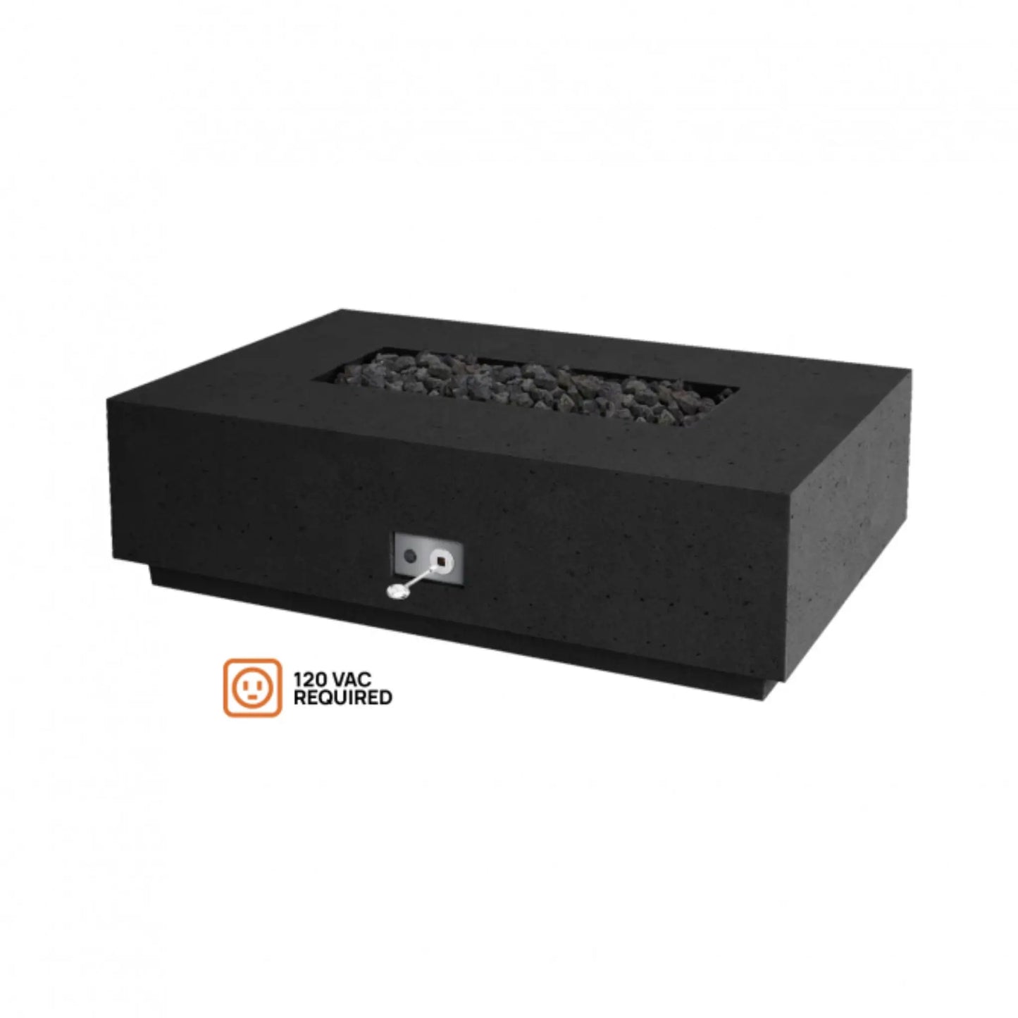 Fire Gear Sanctuary Series 56-Inch GFRC Fire Pit Table - Flame Detail View