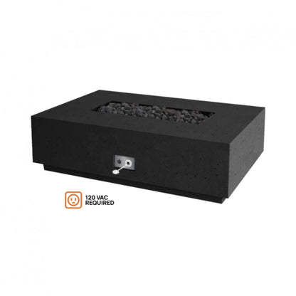 Fire Gear Sanctuary Series 56-Inch GFRC Fire Pit Table - Flame Detail View