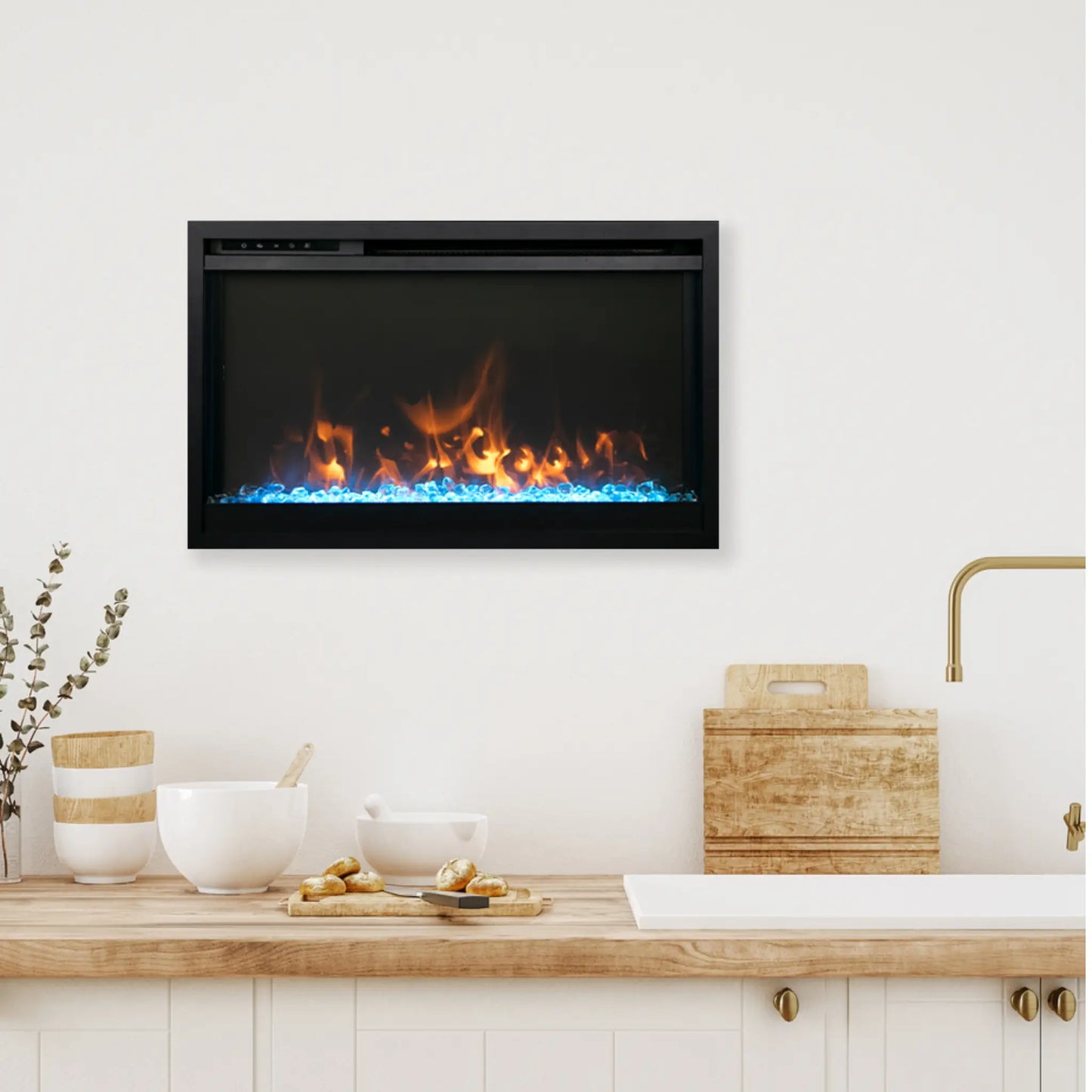 Amantii TRD Xtraslim Electric Fireplace - Side View