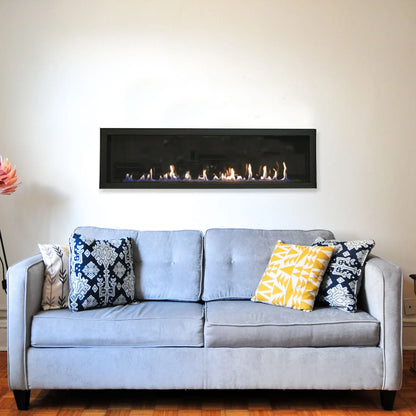Sierra Flame Austin 65" Direct Vent Linear Gas Fireplace | Deluxe System | NG & LP