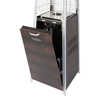 Fire Sense Brushed Bronze Pyramid Propane Patio Heater - Lifestyle View