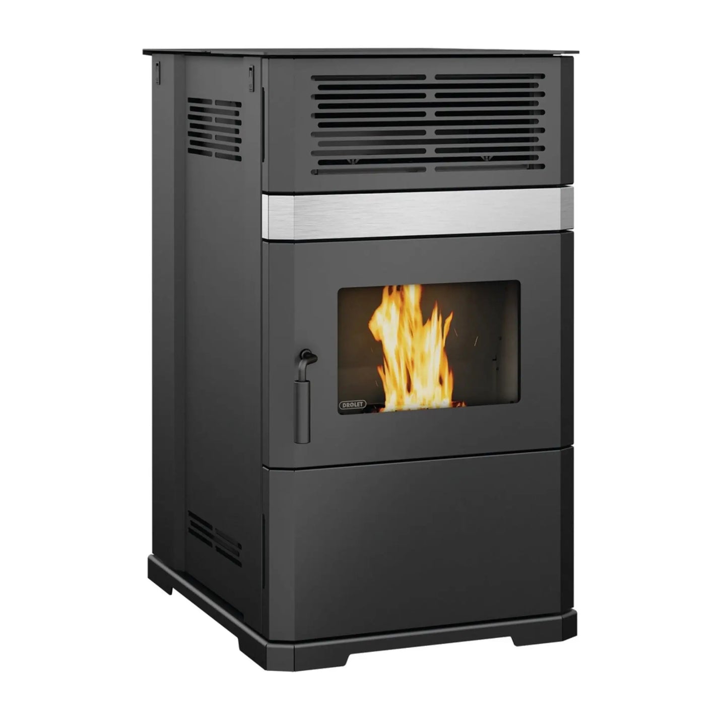 Drolet ECO-65R Freestanding Pellet Stove | EPA Certified | 50,800 BTU | 125 lb Hopper | Heats 2,600 Sq Ft