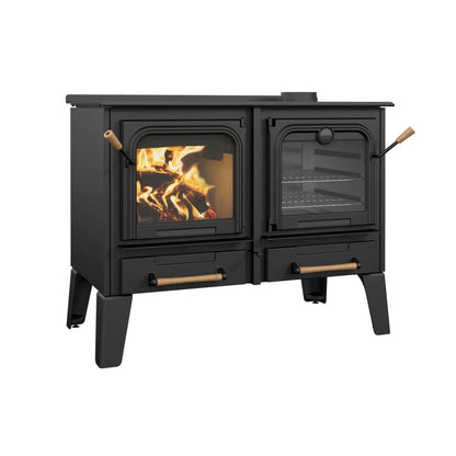 Drolet Chic-Choc Wood Burning Cookstove | Large Oven | 90,000 BTU | Heats 2,300 Sq Ft