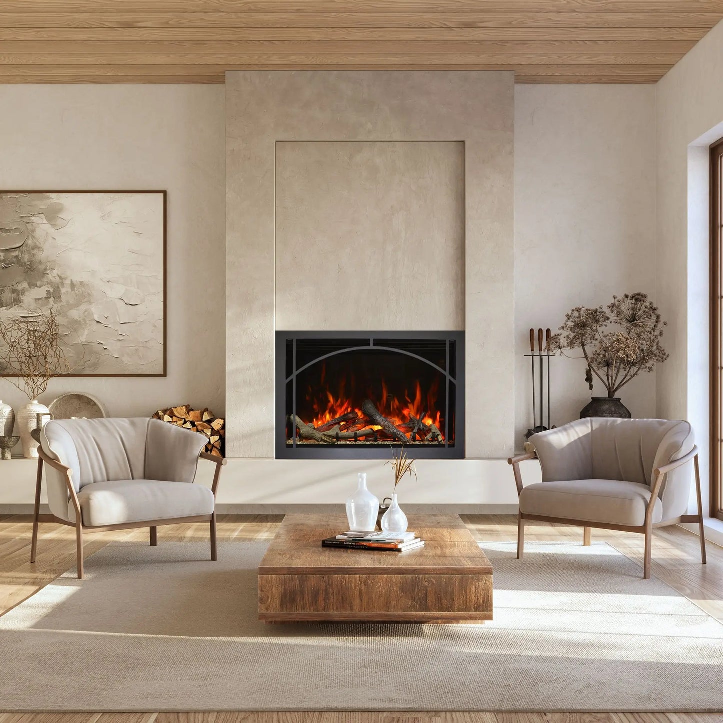 Amantii TRD Lumina Electric Fireplace - Lifestyle Room Setting