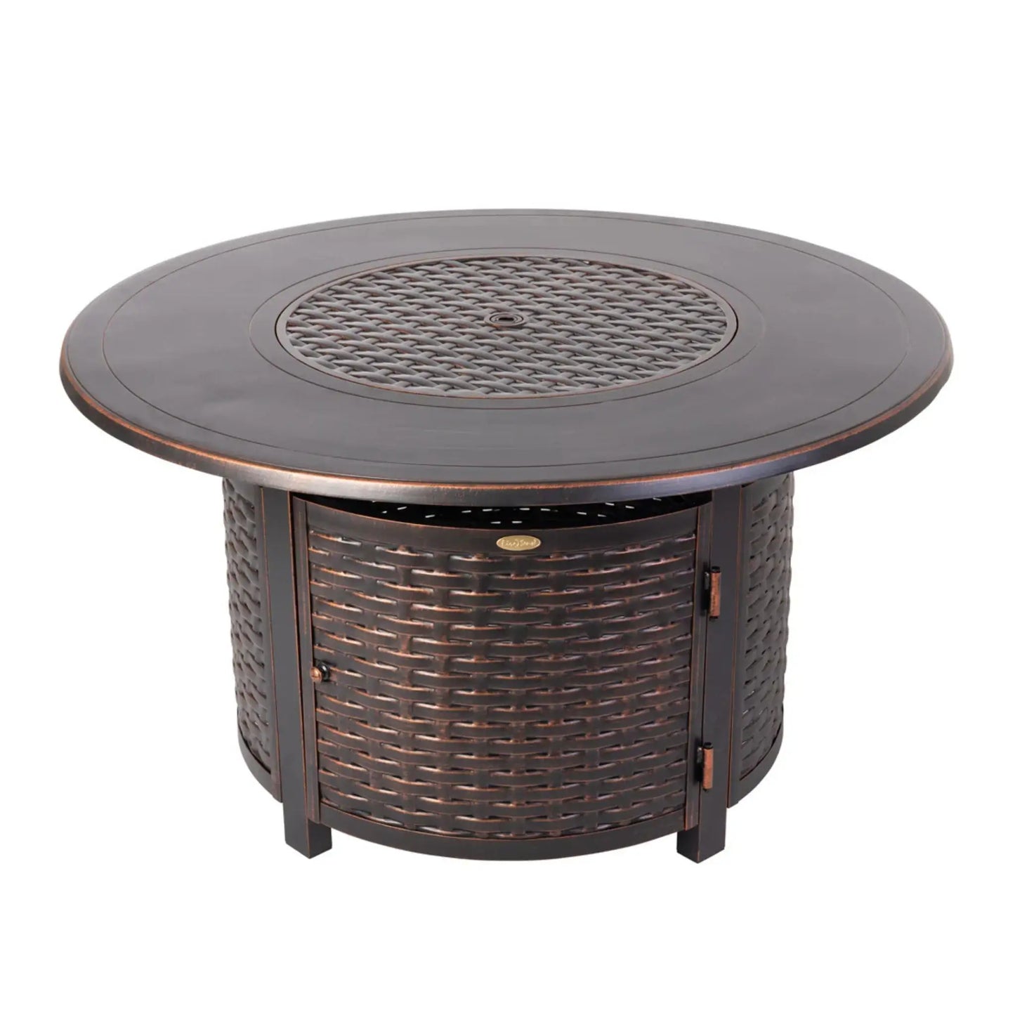 Fire Sense Florence Woven Aluminum Propane Fire Pit - Detail View
