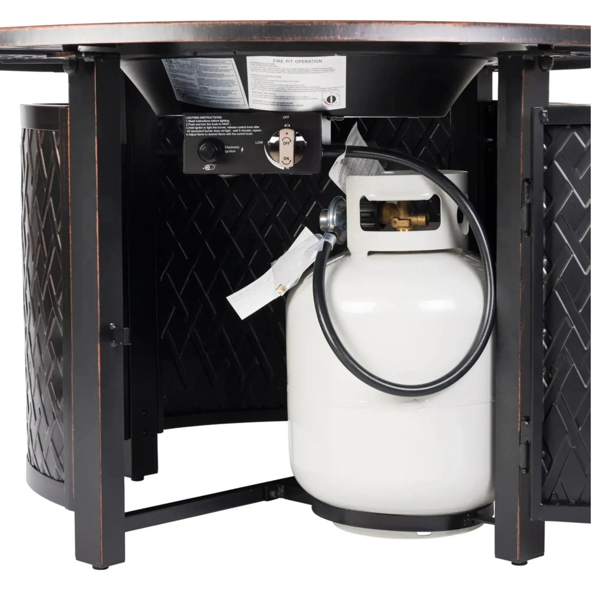 Fire Sense Verona Aluminum Round Propane Fire Pit - Additional View