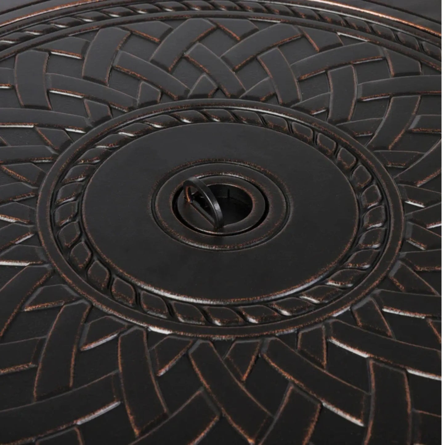 Fire Sense Wagner Round Aluminum Propane Fire Pit - Lifestyle View