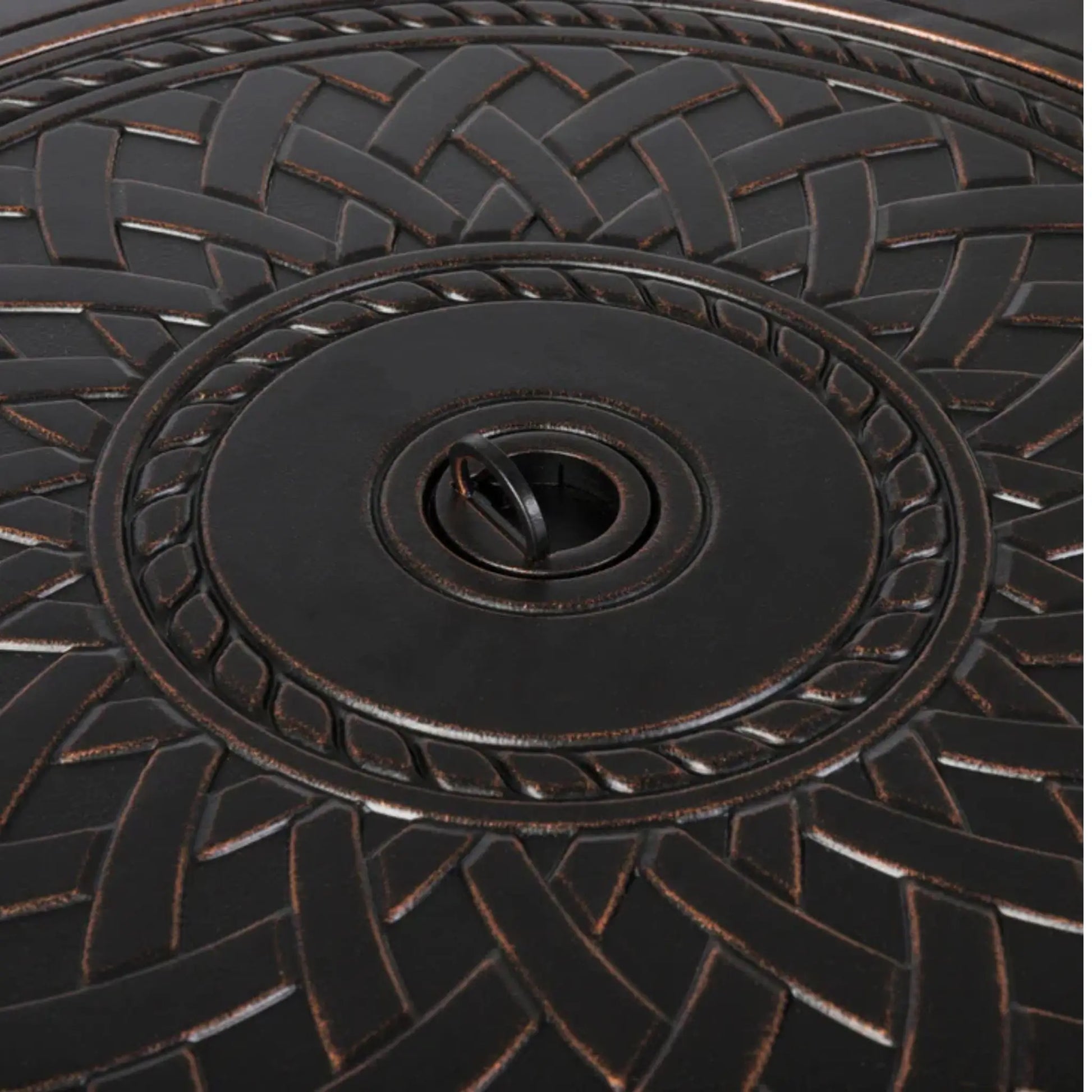 Fire Sense Wagner Round Aluminum Propane Fire Pit - Lifestyle View