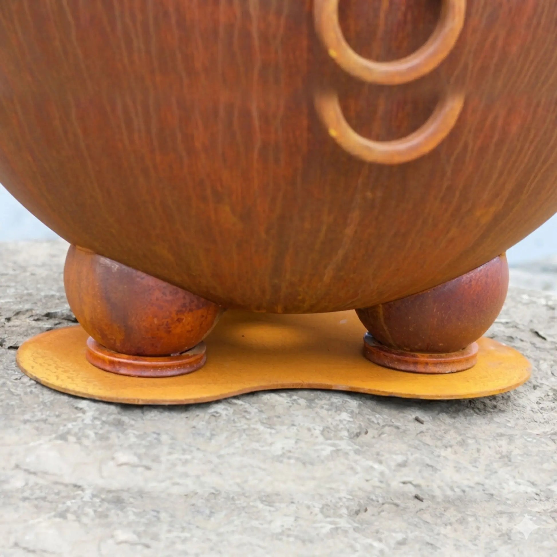 Fire Pit Art Nepal Steel Fire Pit – Caldron Design Outdoor Fire Pit – Lifestyle View