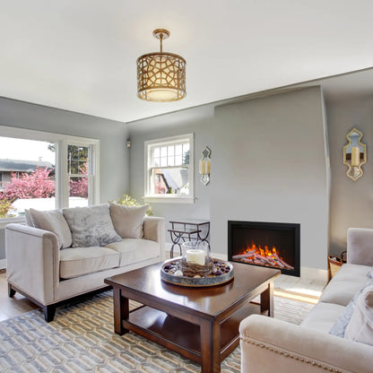 Amantii Traditional Bespoke Electric Fireplace - Side View