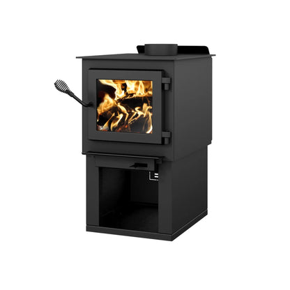 Drolet Deco Nano Wood Stove - Ceramic Glass Door Detail