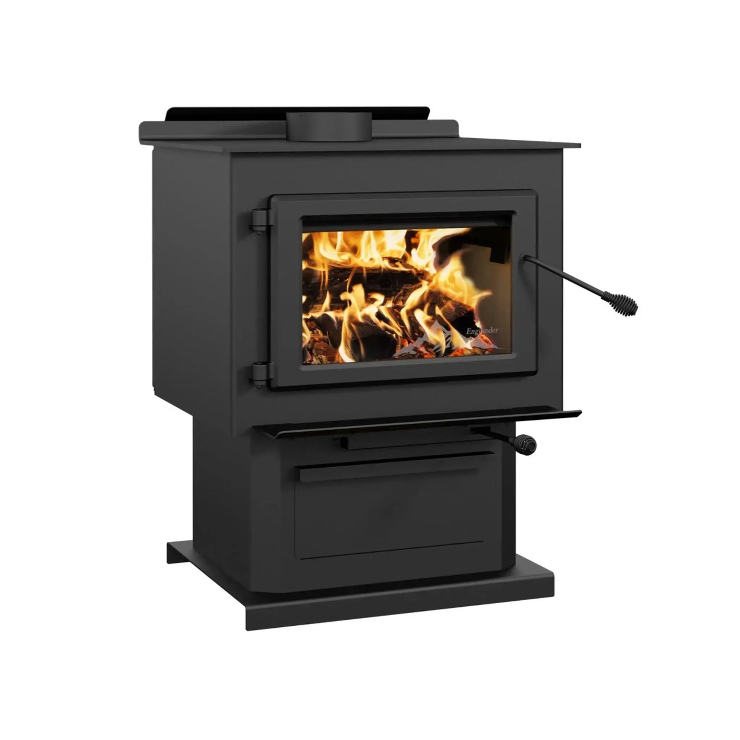 Englander Blue Ridge 300P Wood Stove - Ceramic Glass Door Detail