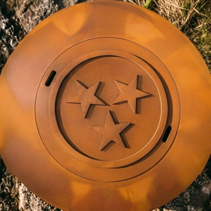 Fire Pit Art Magnum Steel Fire Pit With Lid – Oversized Ring Design Outdoor Fire Pit – Detail View