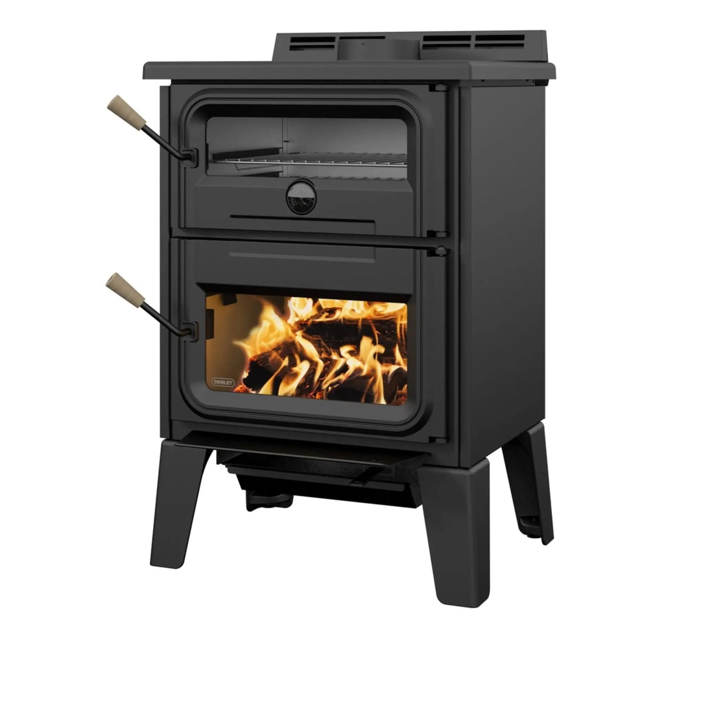 Drolet Bistro Wood Burning Cookstove | EPA Certified | 75,000 BTU | Heats 2,100 Sq Ft