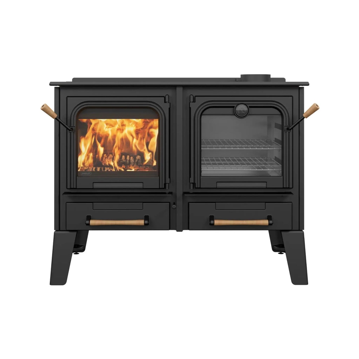 Drolet Chic-Choc Wood Burning Cookstove | Large Oven | 90,000 BTU | Heats 2,300 Sq Ft