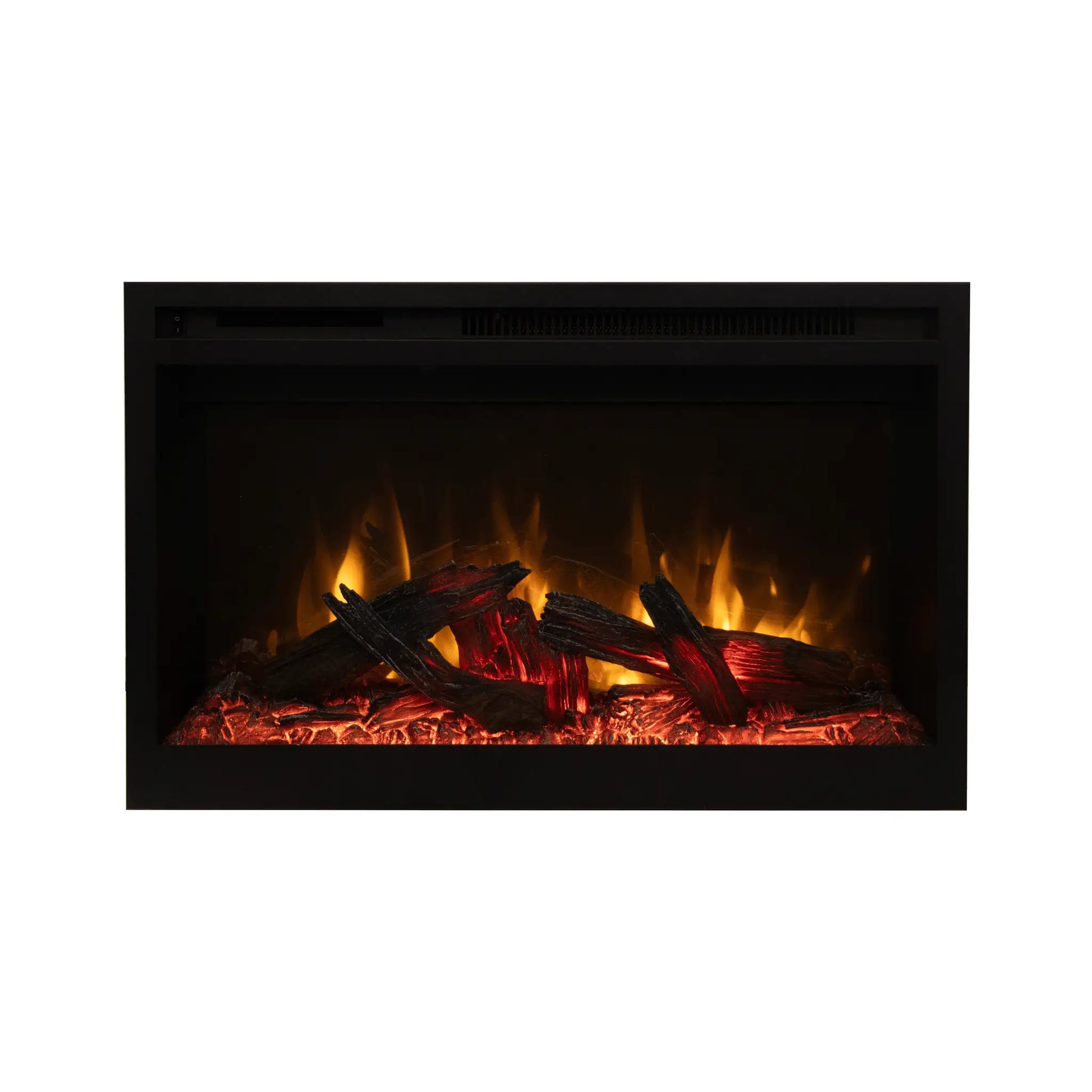 Amantii Fire & Ice RusticStone Electric Fireplace - Angle View