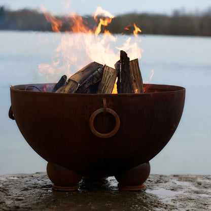 Fire Pit Art Nepal Steel Fire Pit – Caldron Design Outdoor Fire Pit – Feature Detail