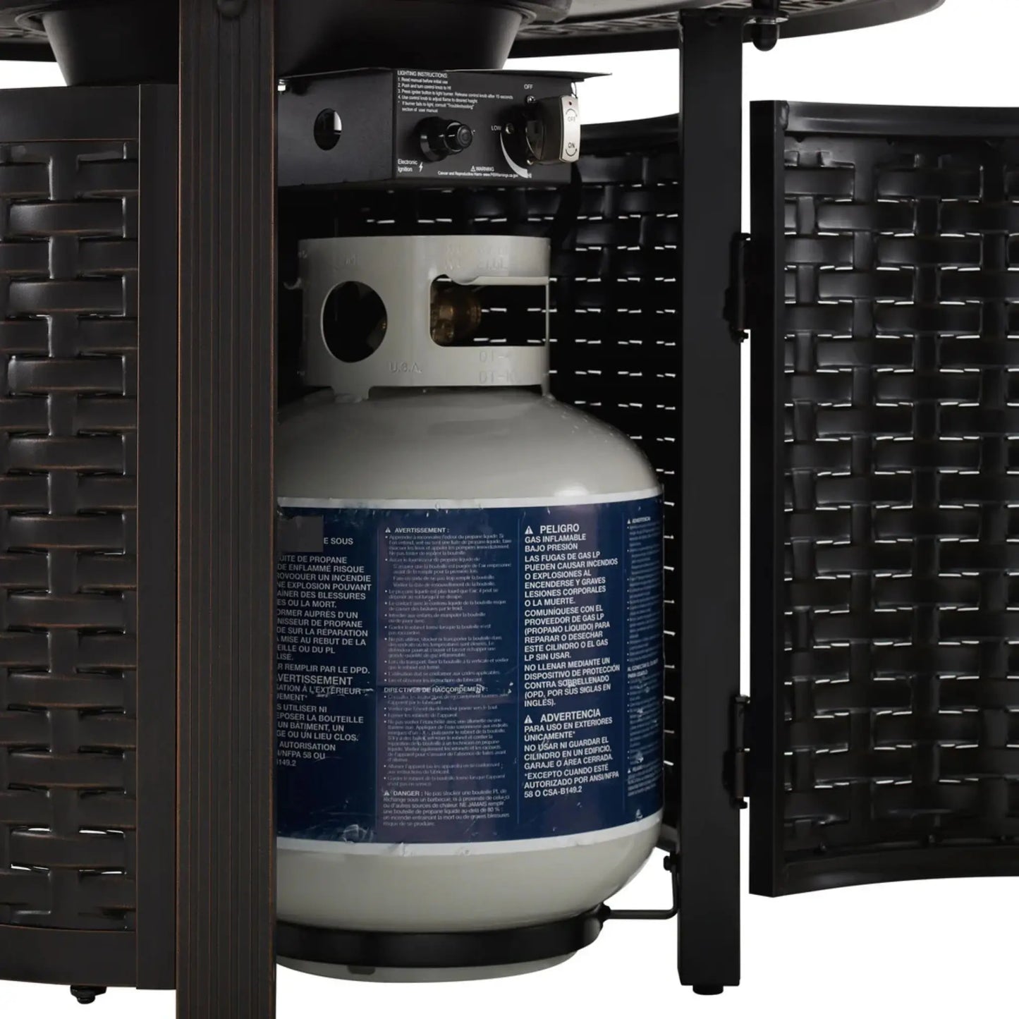Fire Sense Hendricks Round Aluminum Propane Fire Pit - Feature Detail