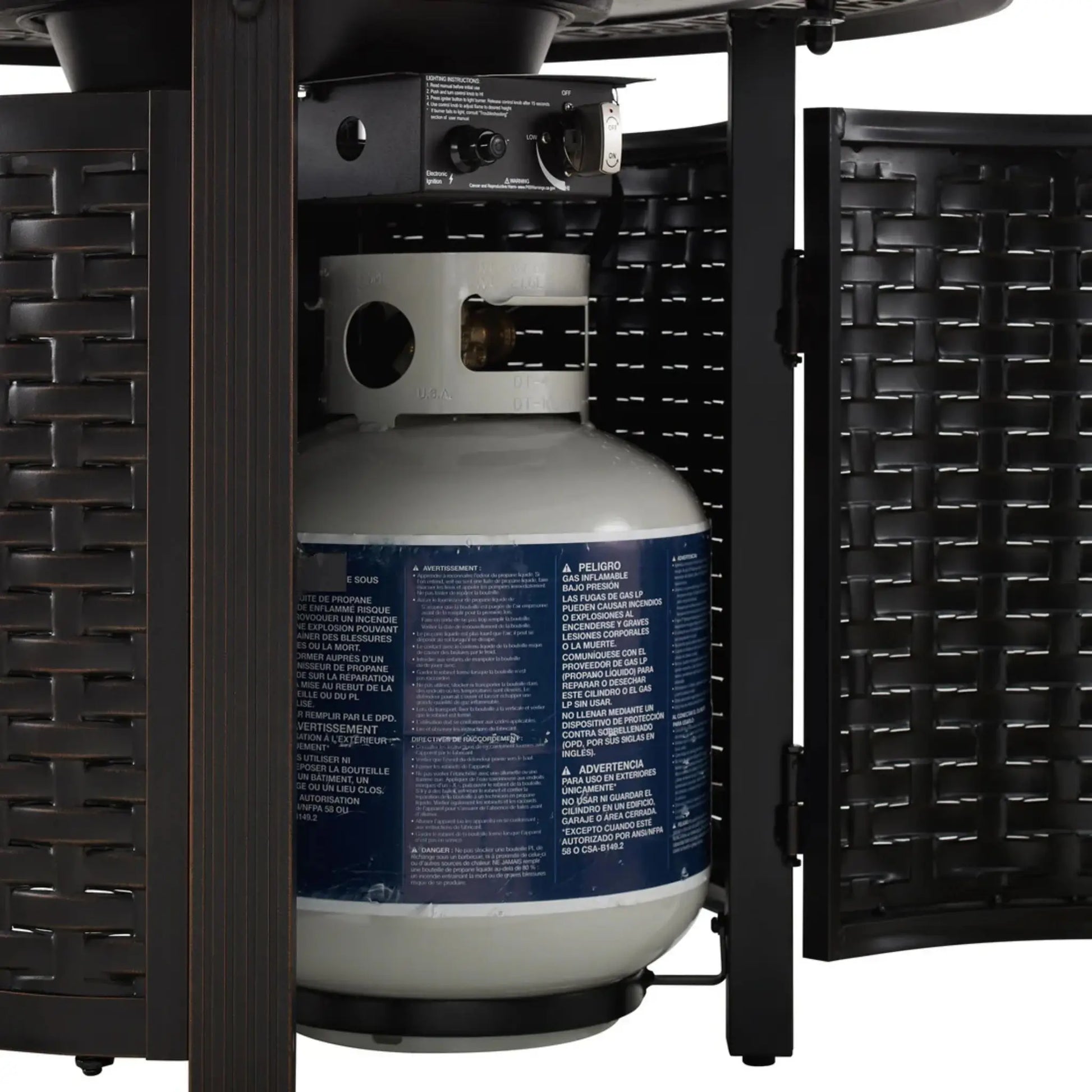 Fire Sense Hendricks Round Aluminum Propane Fire Pit - Feature Detail