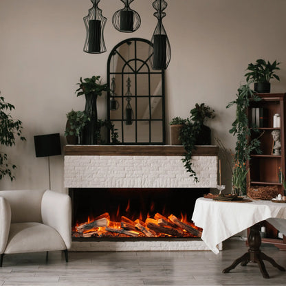 Amantii Fire & Ice LumaForest Electric Fireplace - Side View