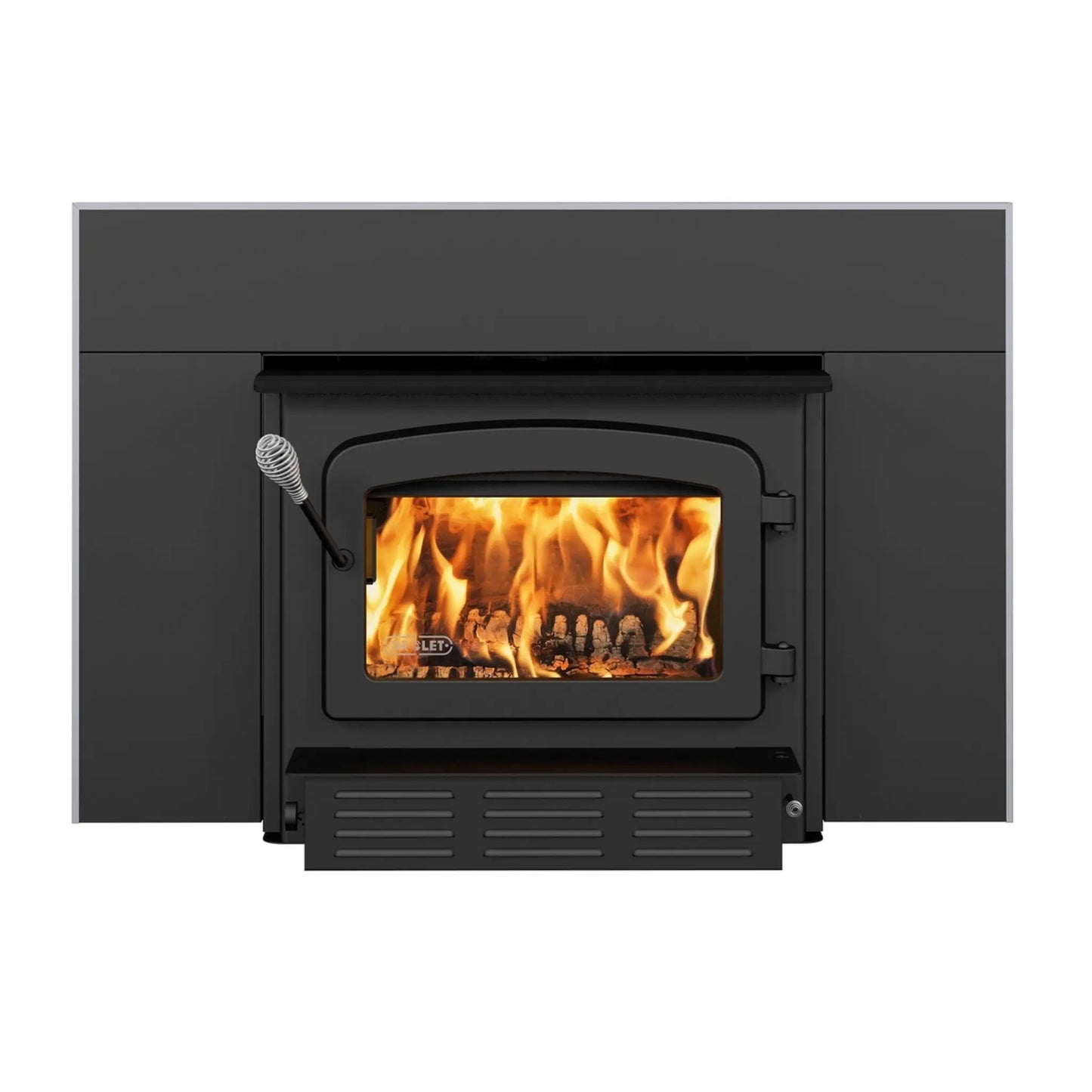 Drolet Escape 1800-I Wood Fireplace Insert - Ceramic Glass Door Detail