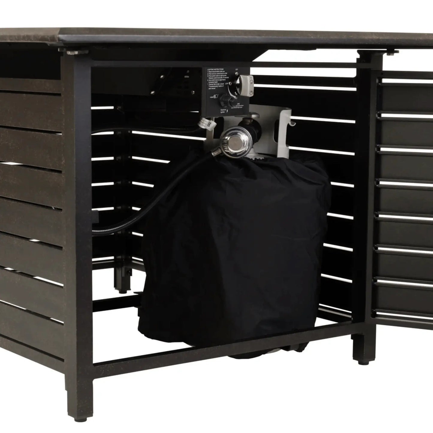 Fire Sense Longmont Rectangular Propane Fire Pit - Feature Detail