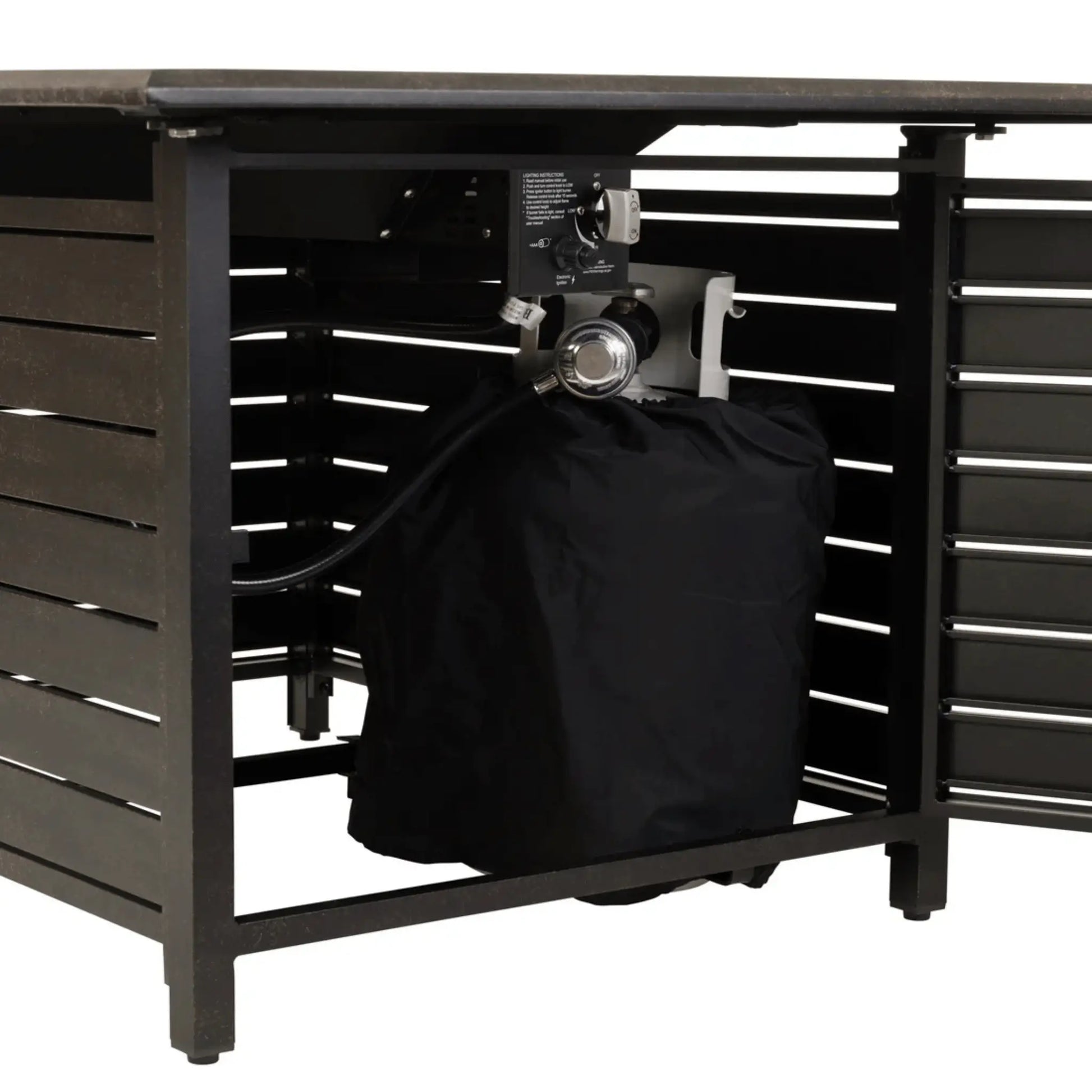 Fire Sense Longmont Rectangular Propane Fire Pit - Feature Detail