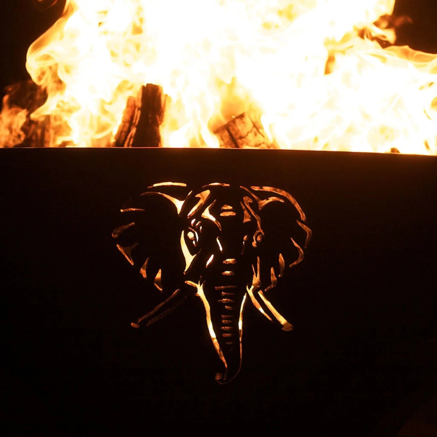 Fire Pit Art Africa's Big Five Steel Fire Pit – Wildlife Cut-Out Outdoor Fire Pit – Additional View