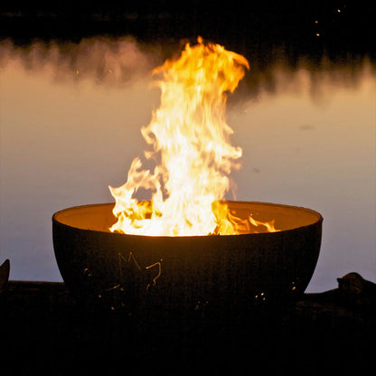 Fire Pit Art Funky Dog Steel Fire Pit – Whimsical Dog Design Outdoor Wood Burning Fire Pit – Alternate Angle