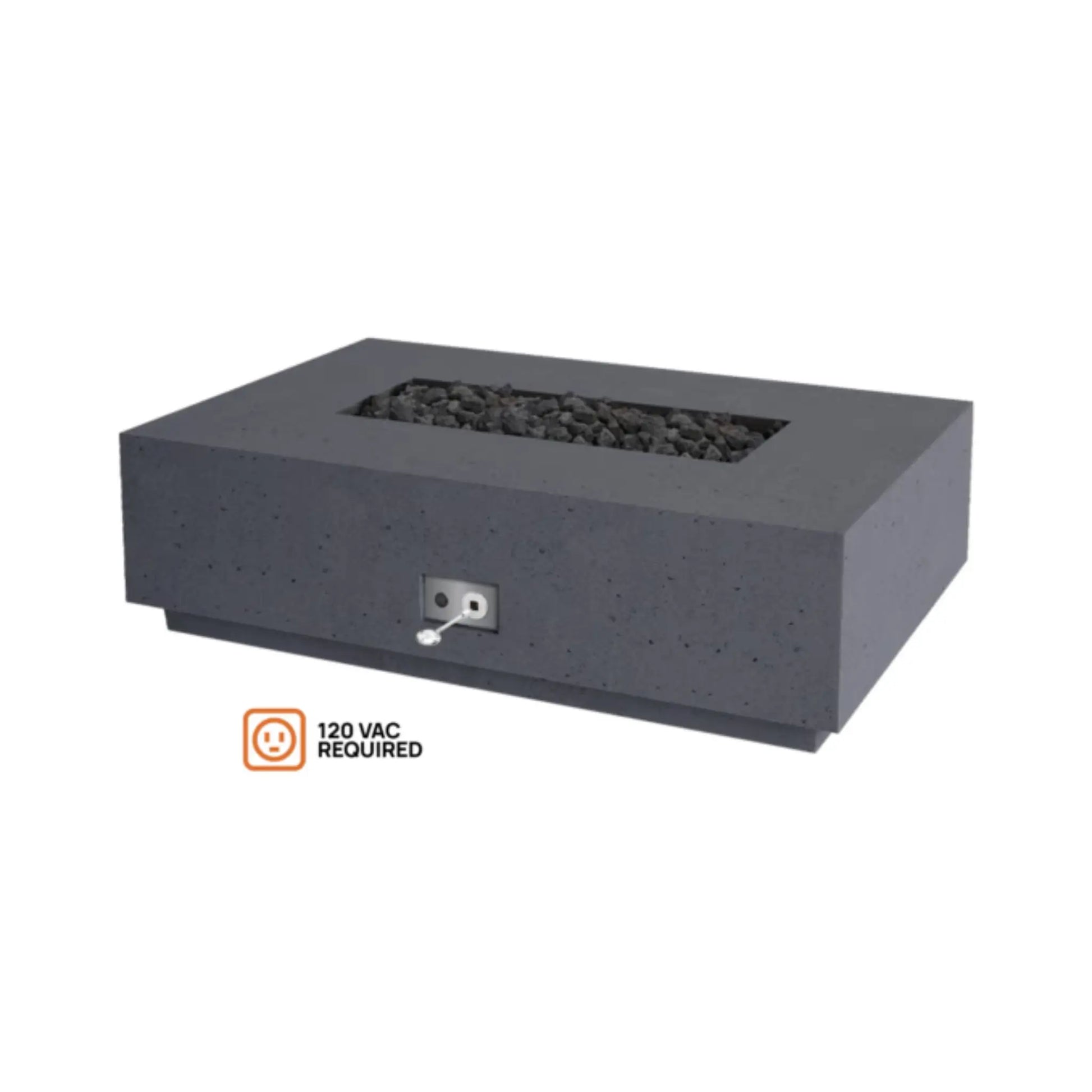 Fire Gear Sanctuary Series 56-Inch GFRC Fire Pit Table - Angle View