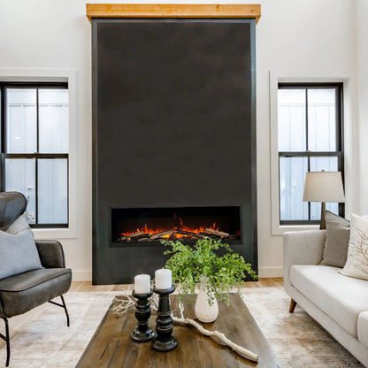 Amantii Symmetry XT Bespoke Extra Tall Linear Electric Fireplace - Flame Detail View