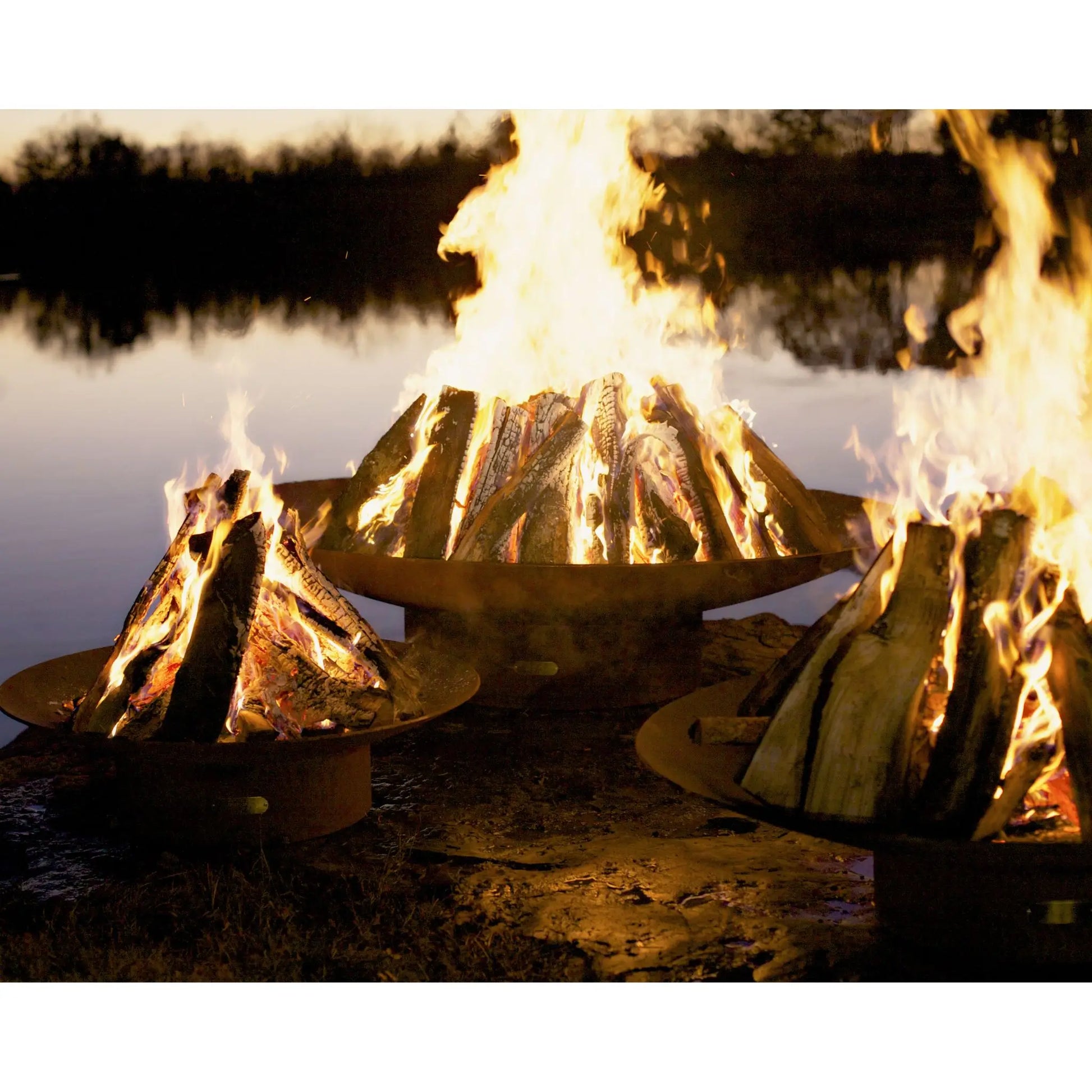 Fire Pit Art Asia Fire Pit 72-Inch – Extra-Large Steel Outdoor Fire Pit – Lifestyle Outdoor Setting