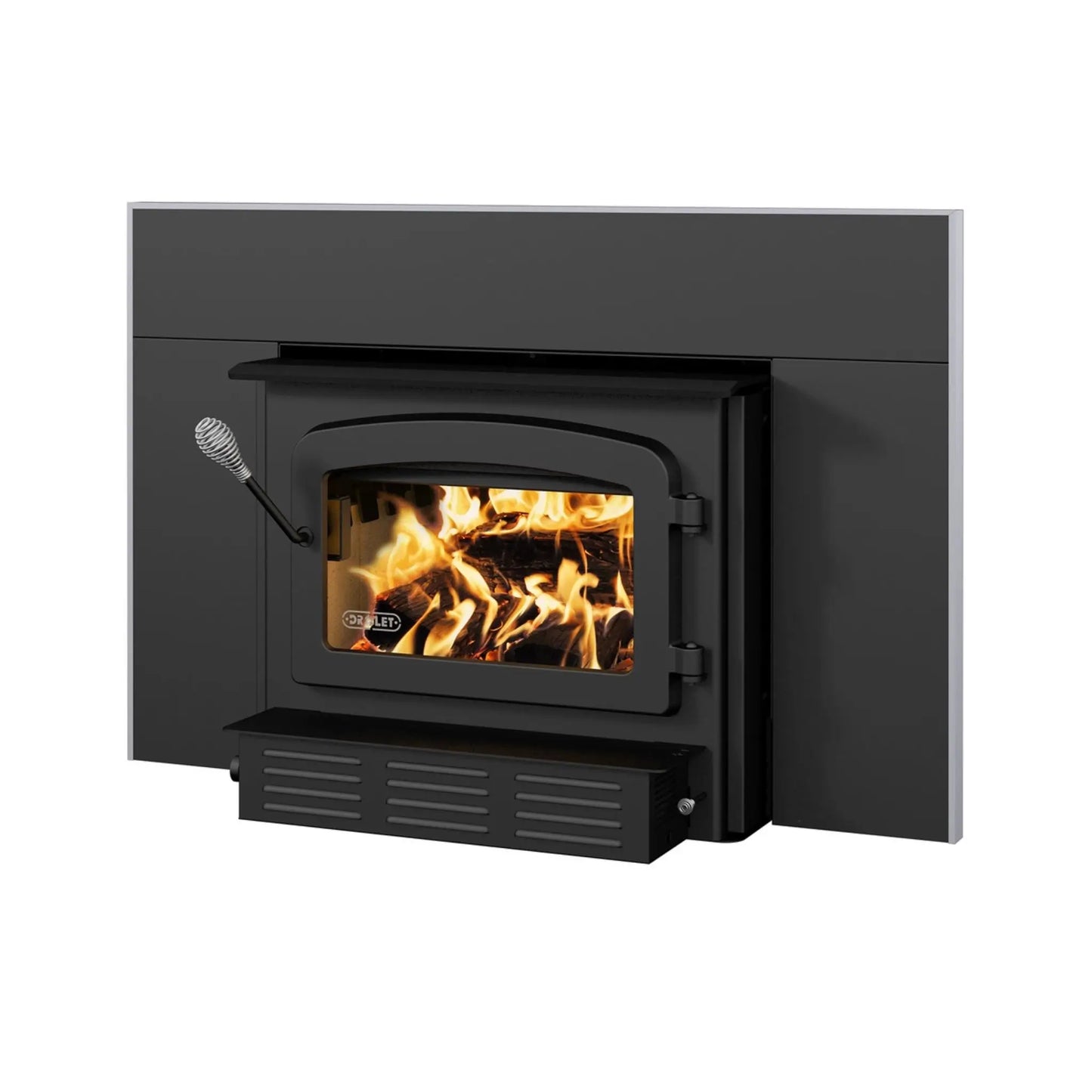 Drolet Escape 1800-I Wood Fireplace Insert - Installed in Masonry Fireplace