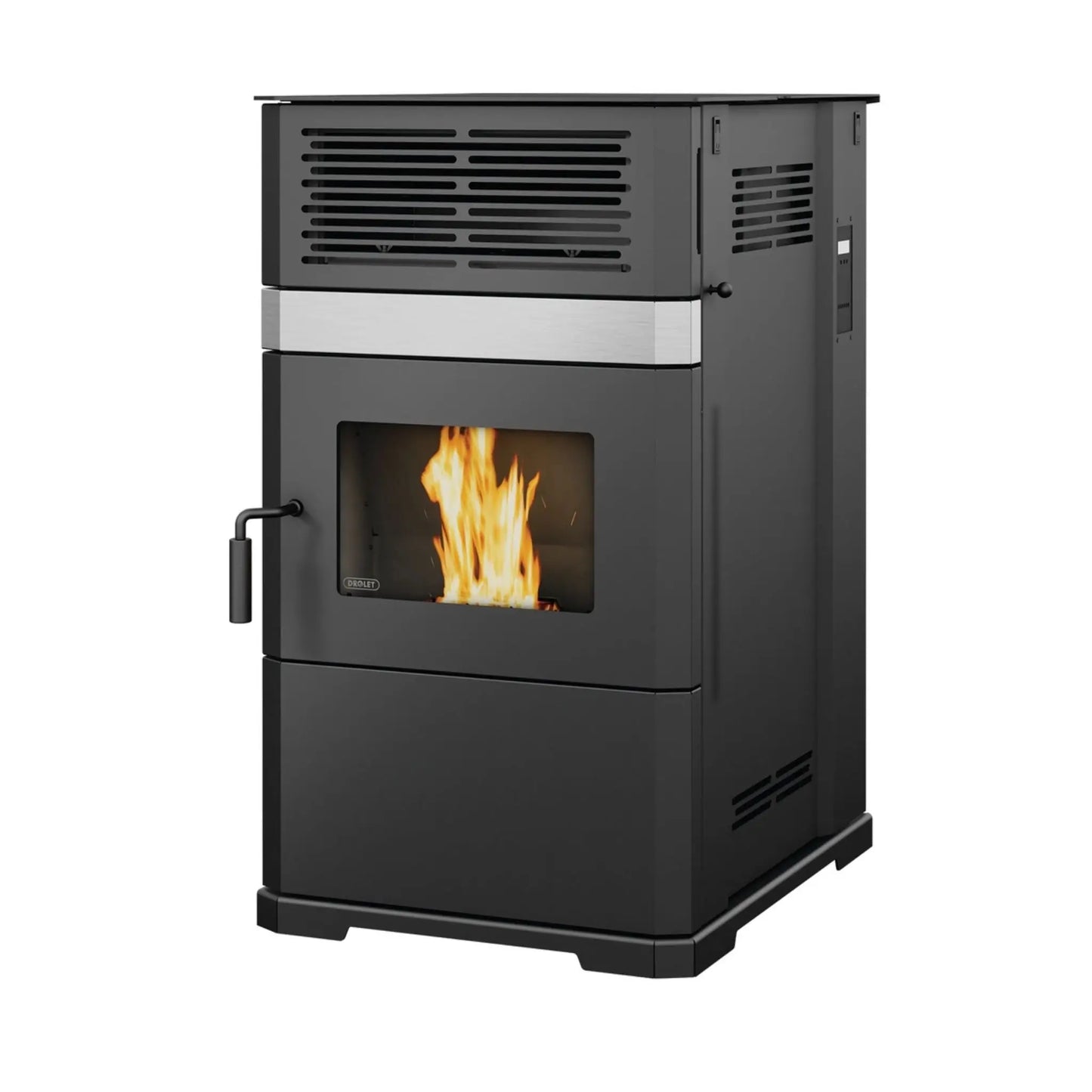 Drolet ECO-65R Freestanding Pellet Stove | EPA Certified | 50,800 BTU | 125 lb Hopper | Heats 2,600 Sq Ft
