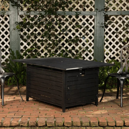 Fire Sense Longmont Rectangular Propane Fire Pit - Angle View