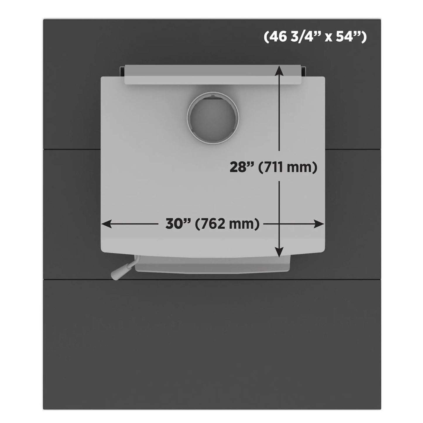 TINTED TEMPERED GLASS HEARTH PAD 10 mm - 44" x 36"