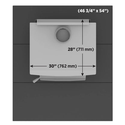 TINTED TEMPERED GLASS HEARTH PAD 10 mm - 44" x 36"