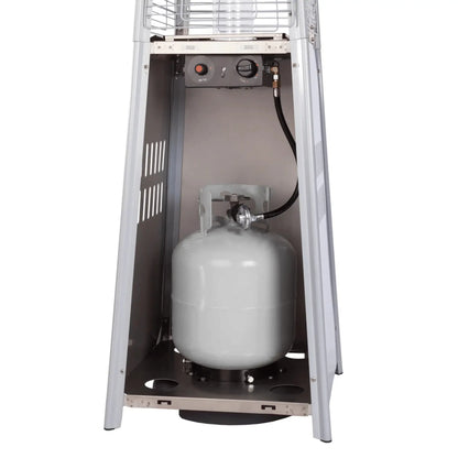 Fire Sense Stainless Steel Pyramid Flame Propane Heater - Close-Up View