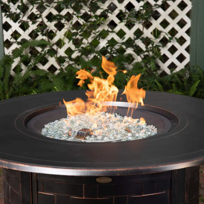 Fire Sense Perissa Woven Aluminum Propane Fire Pit - Feature Detail