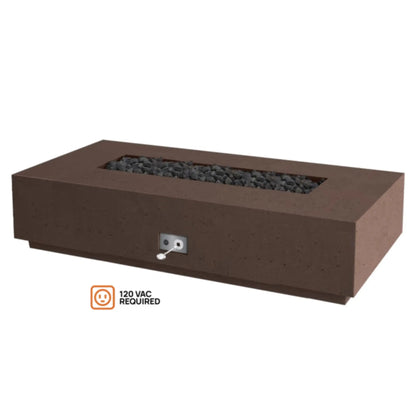 Fire Gear Sanctuary Series 76-Inch GFRC Fire Pit Table - Flame Detail View
