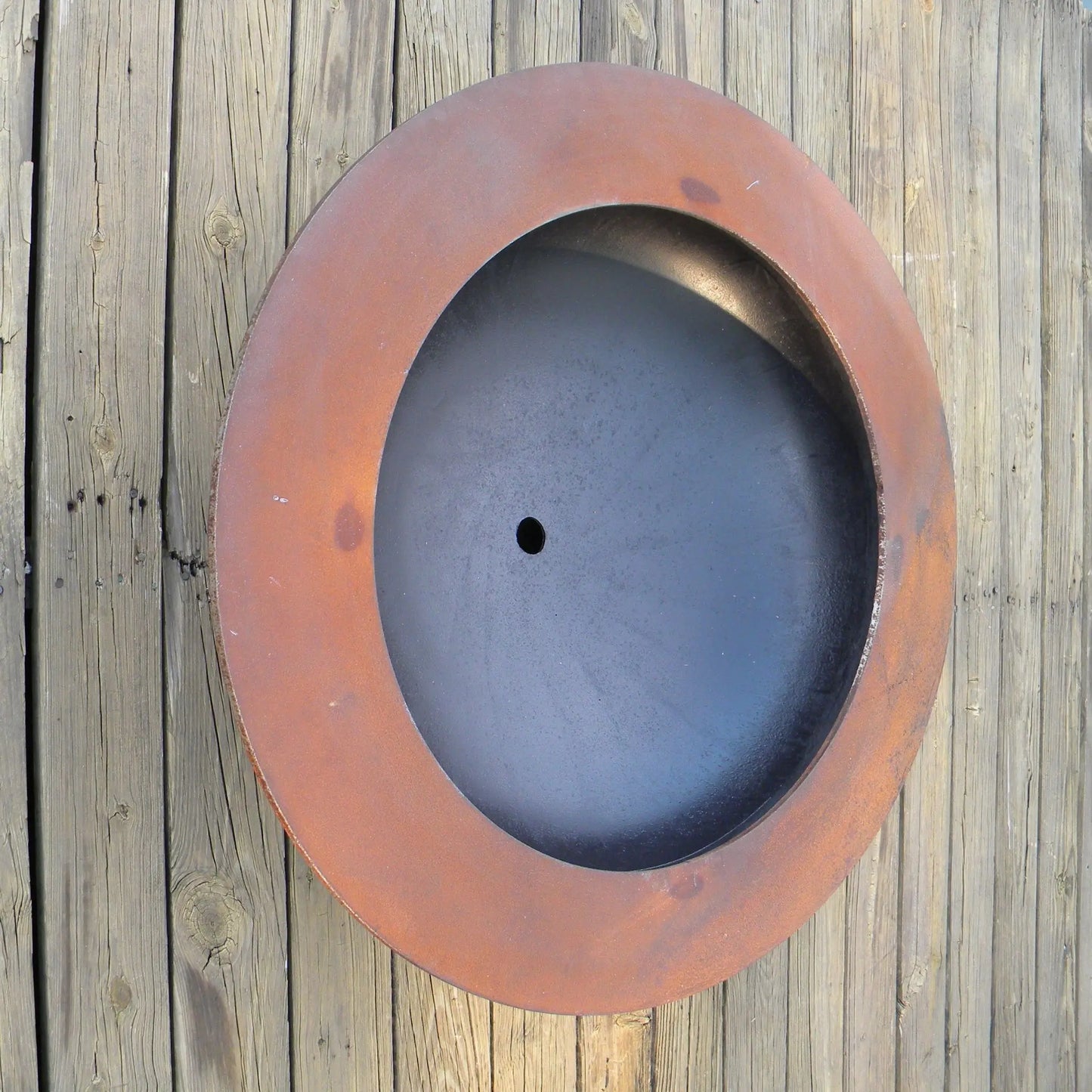 Fire Pit Art Saturn Steel Fire Pit With Lid – Planet Ring Design Outdoor Fire Pit – Close-Up Detail