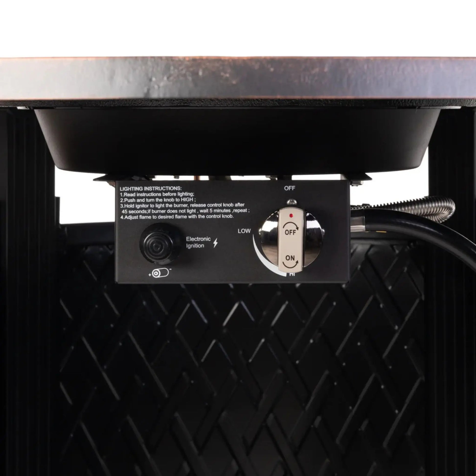 Fire Sense Wagner Round Aluminum Propane Fire Pit - Feature Detail