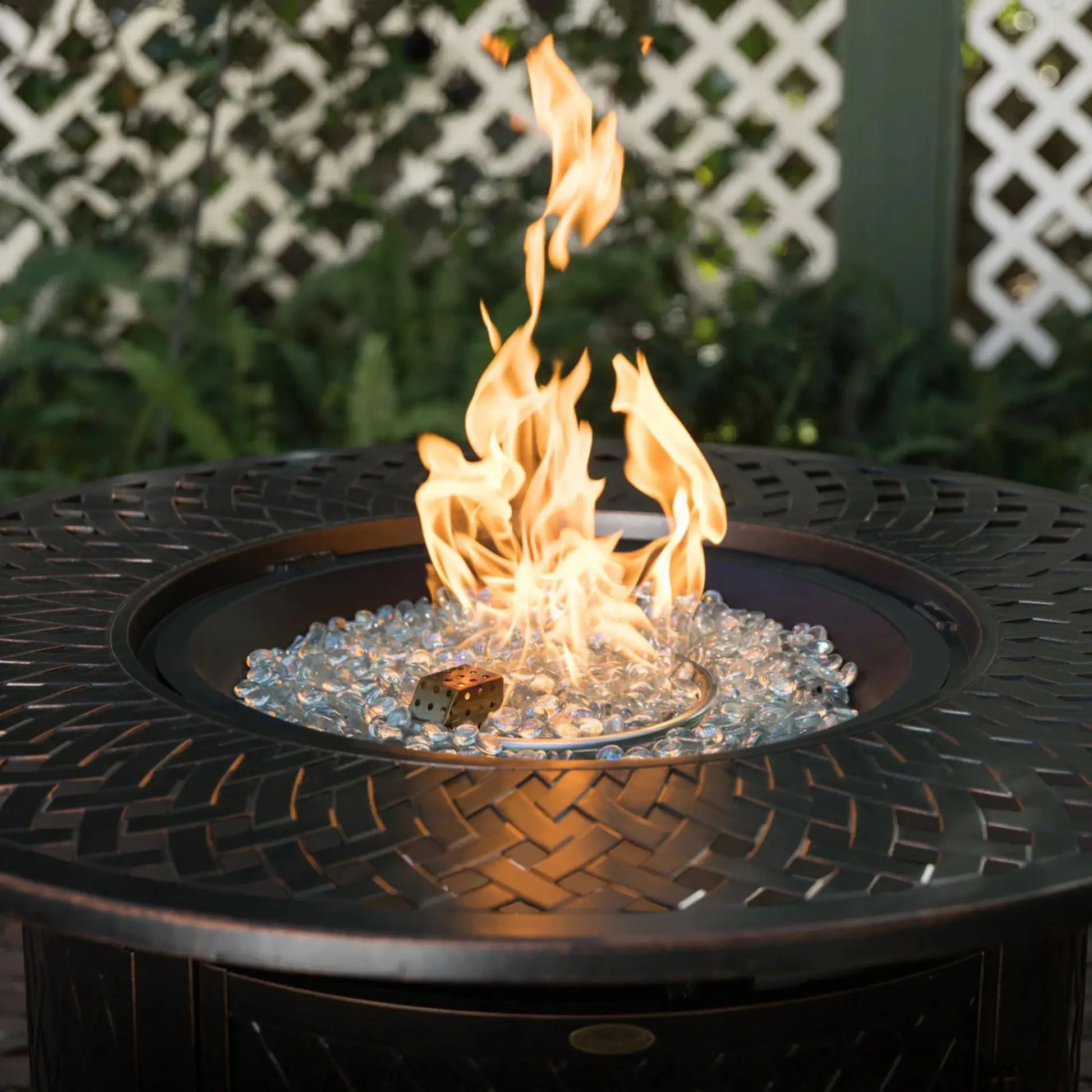 Fire Sense Verona Aluminum Round Propane Fire Pit - Feature Detail