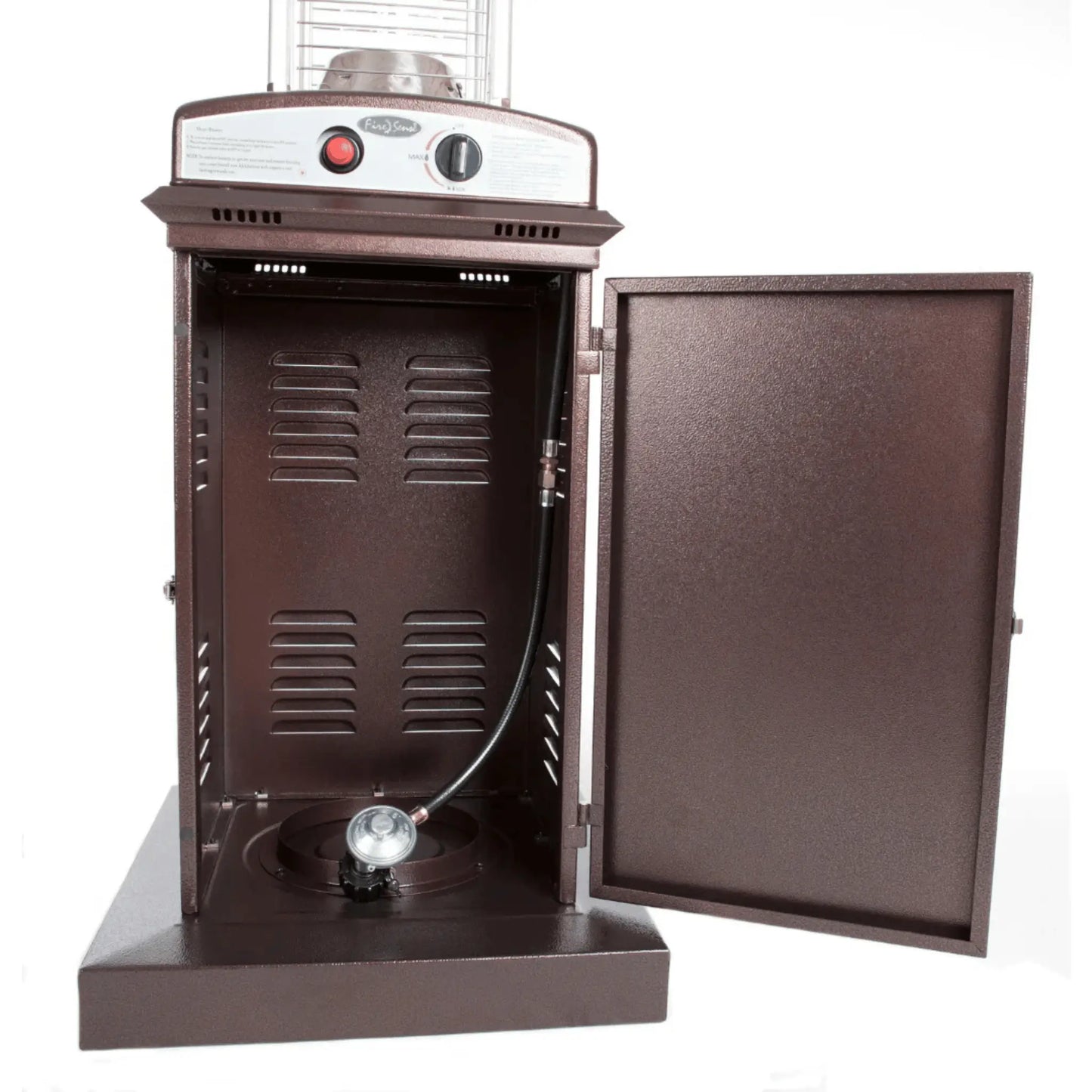 Fire Sense Square Flame Propane Patio Heater - Close-Up View