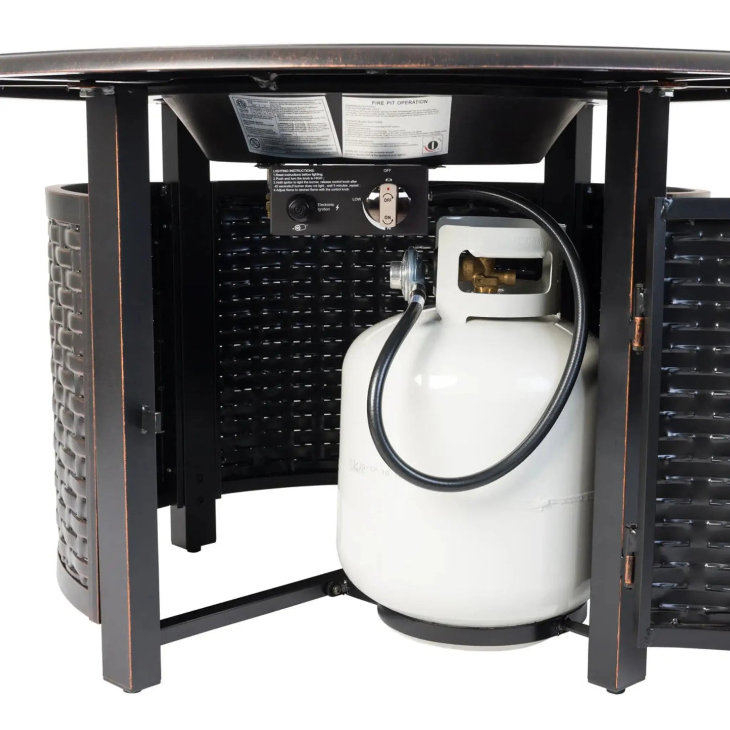 Fire Sense Florence Woven Aluminum Propane Fire Pit - Additional View