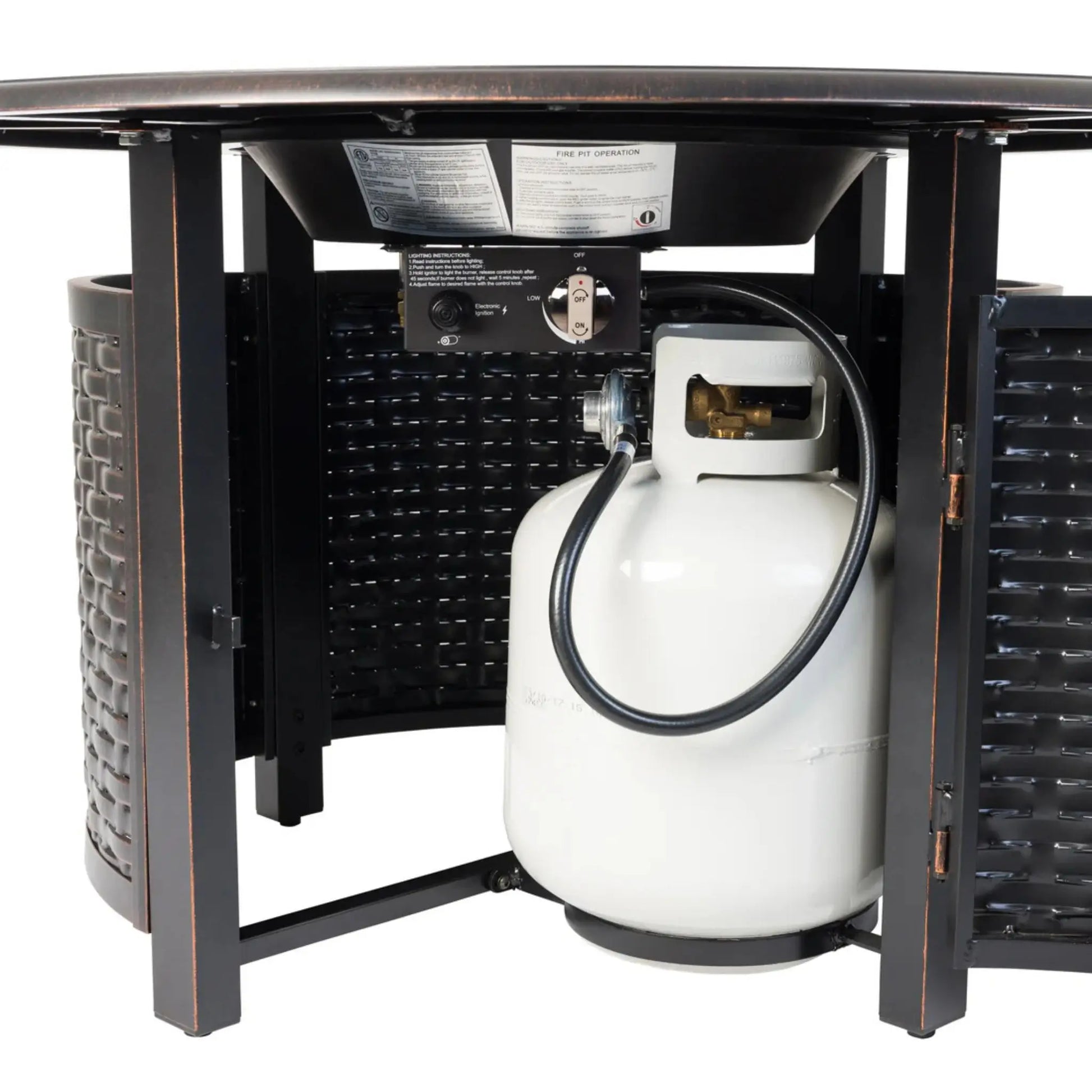 Fire Sense Florence Woven Aluminum Propane Fire Pit - Additional View