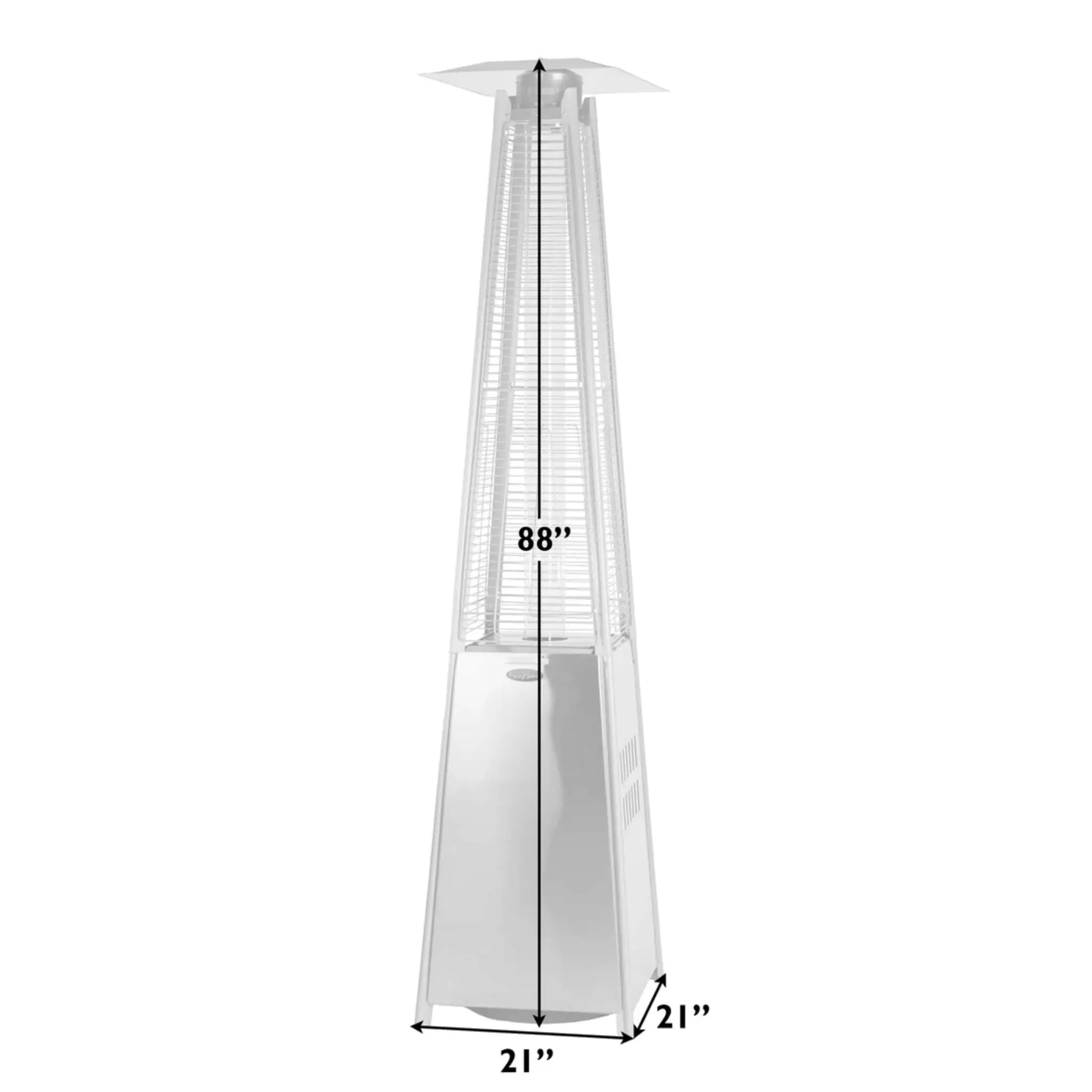 Fire Sense Brushed Bronze Pyramid Propane Patio Heater - Additional View