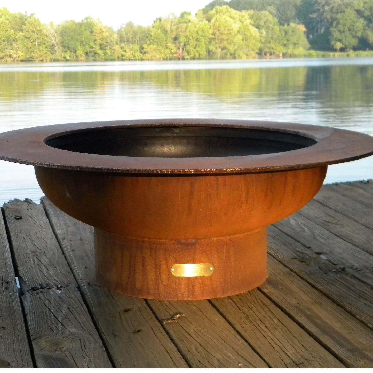 Fire Pit Art Saturn Steel Fire Pit With Lid – Planet Ring Design Outdoor Fire Pit – Alternate Angle