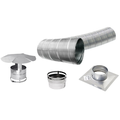 Drolet Escape 1800-I Insert Kit - Brushed Nickel Faceplate Installed in Fireplace