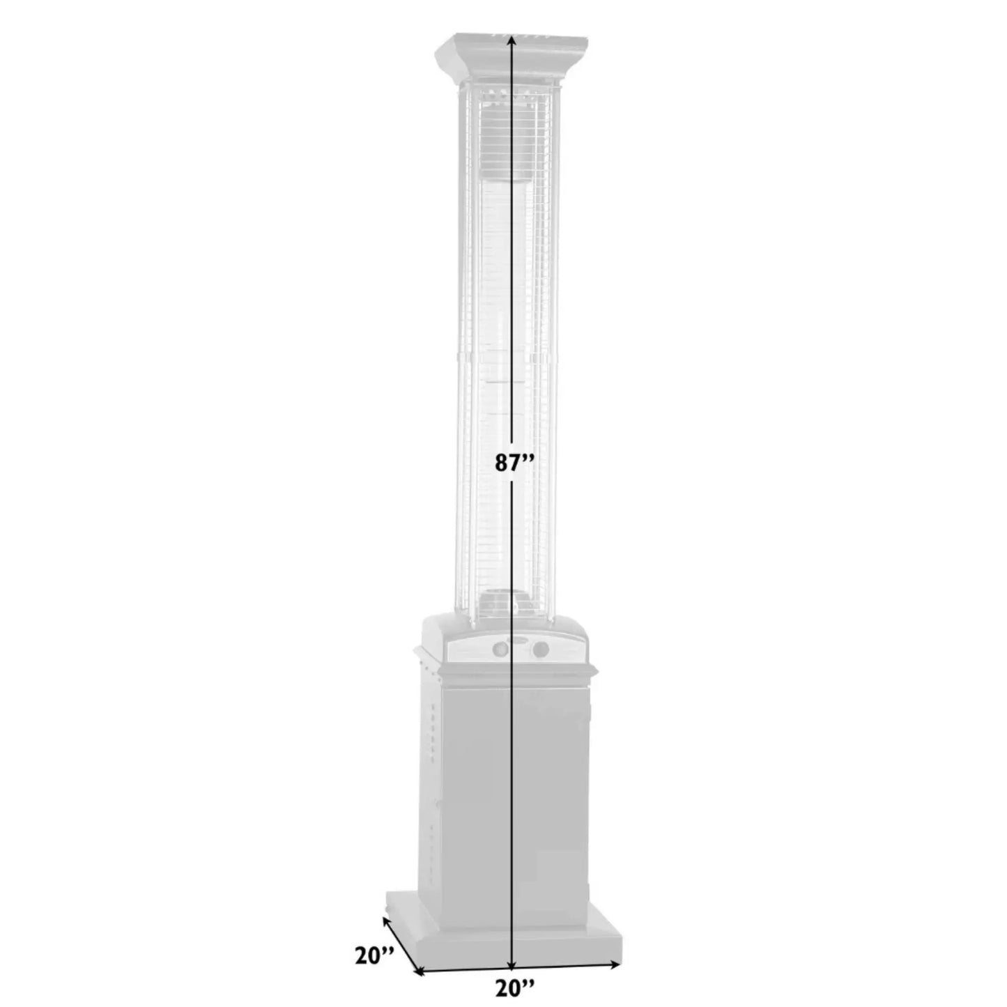 Fire Sense Square Flame Propane Patio Heater - Additional View
